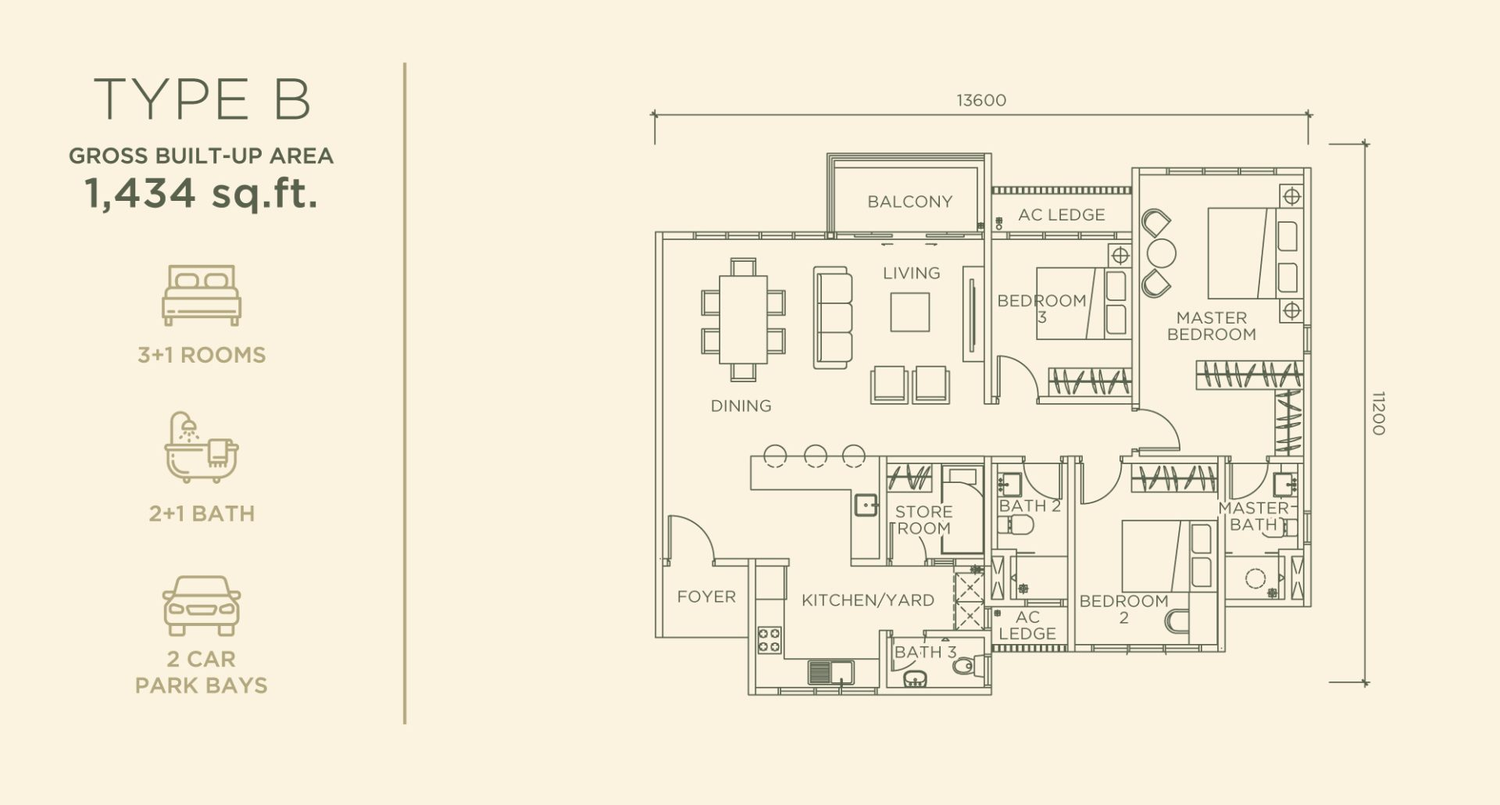 Type B floor plan