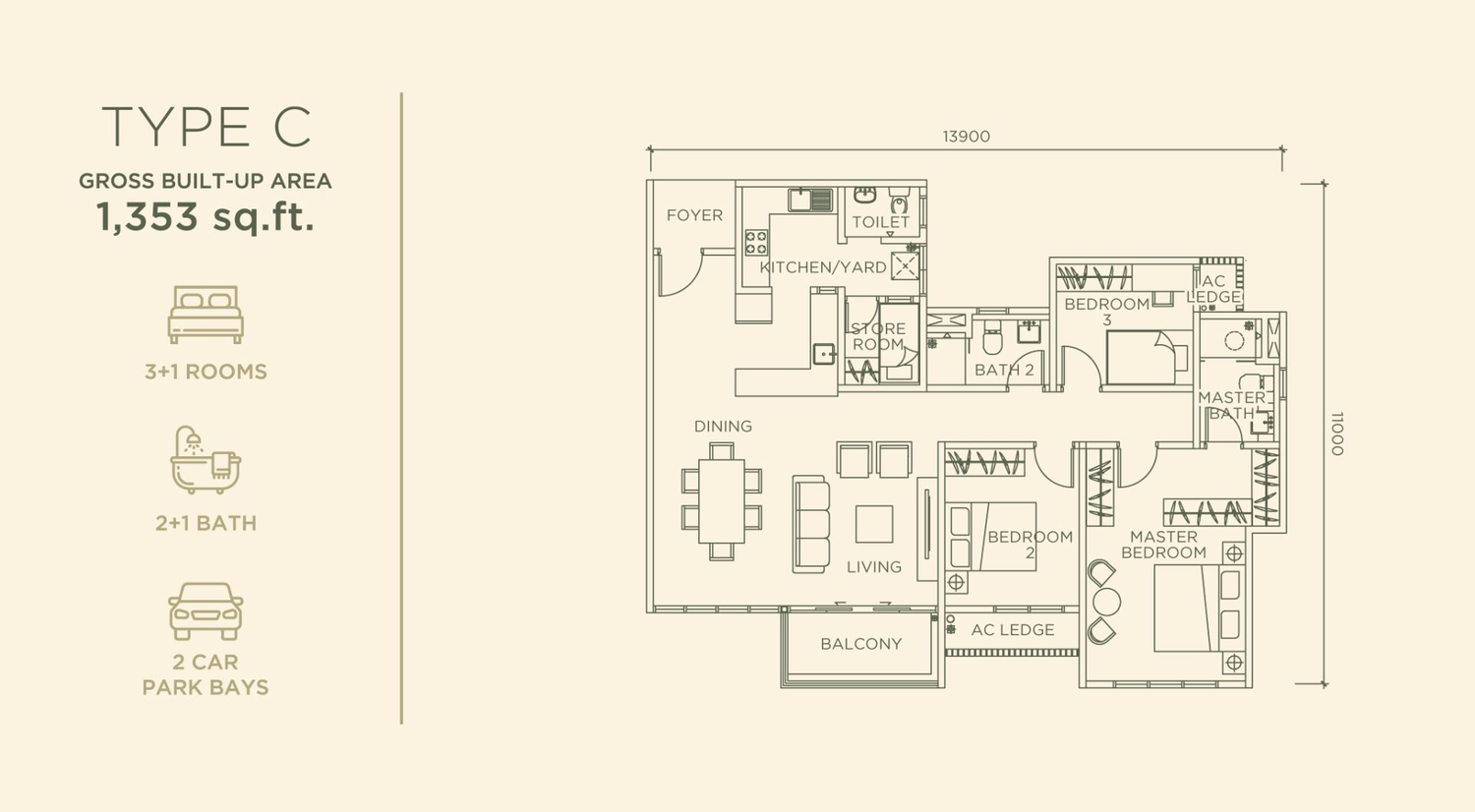 Type C floor plan